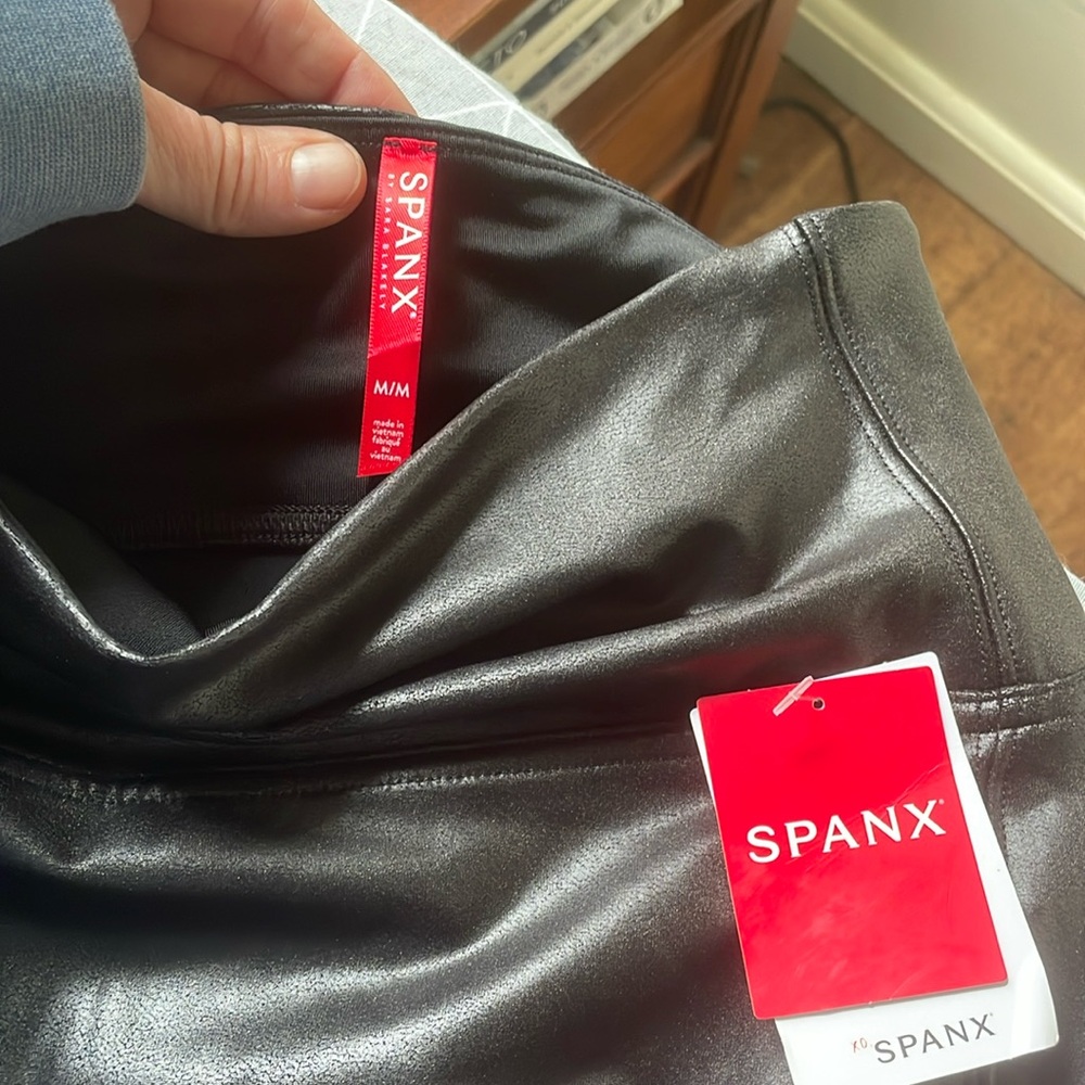 Spanx lady's leather leggings